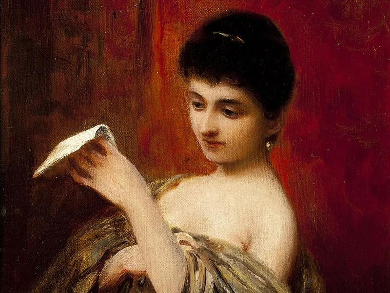 1859-Apolinary Stanisław Kotowicz - La signora con la lettera - Museo Nazionale di Cracovia